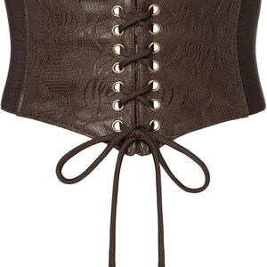 Women Lace-up Corset Belt Renaissance Waspie Waist Adjustable Costume Accessory